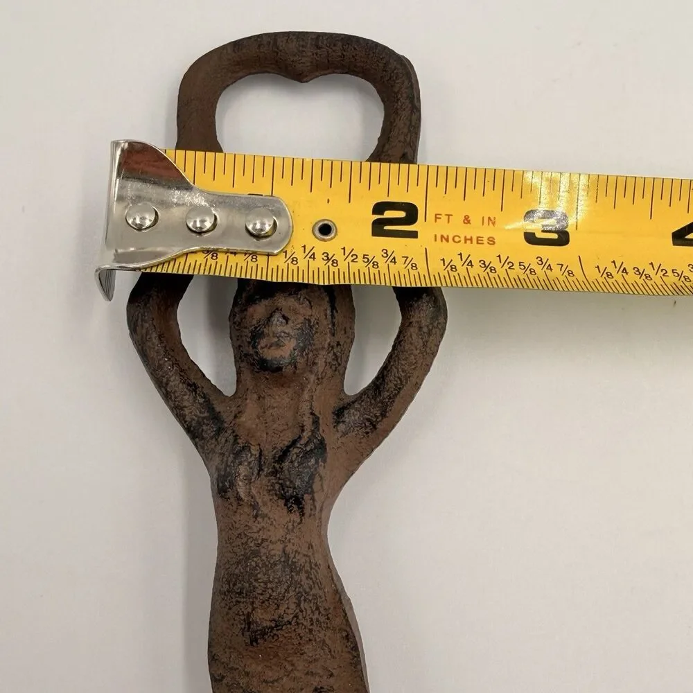 Cast Iron Mermaid Bottle Opener Rustic Nautical Coastal Bar Cart Decor 7